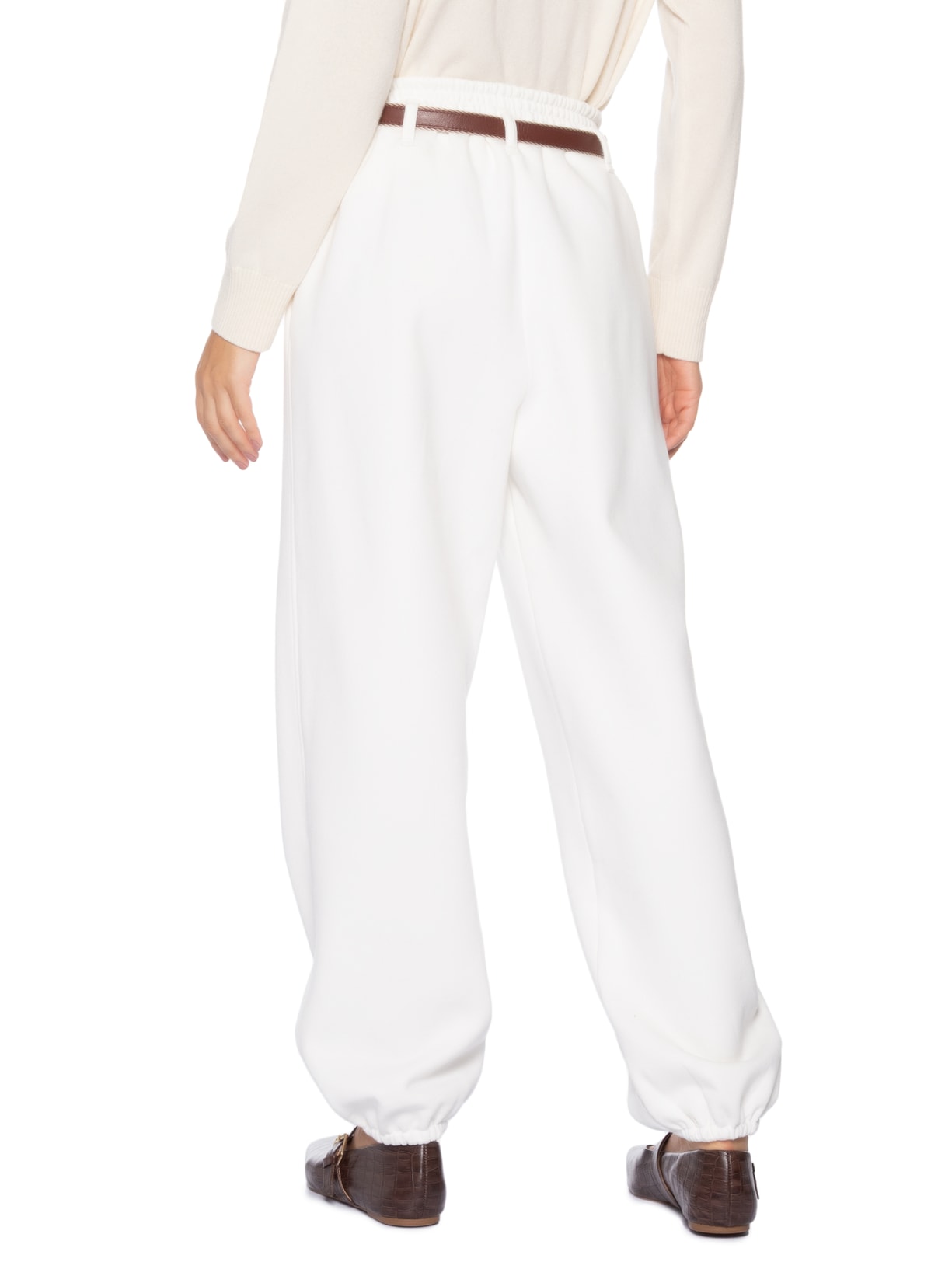 Calça Feminina Moletom Tony Off White Paula Raia