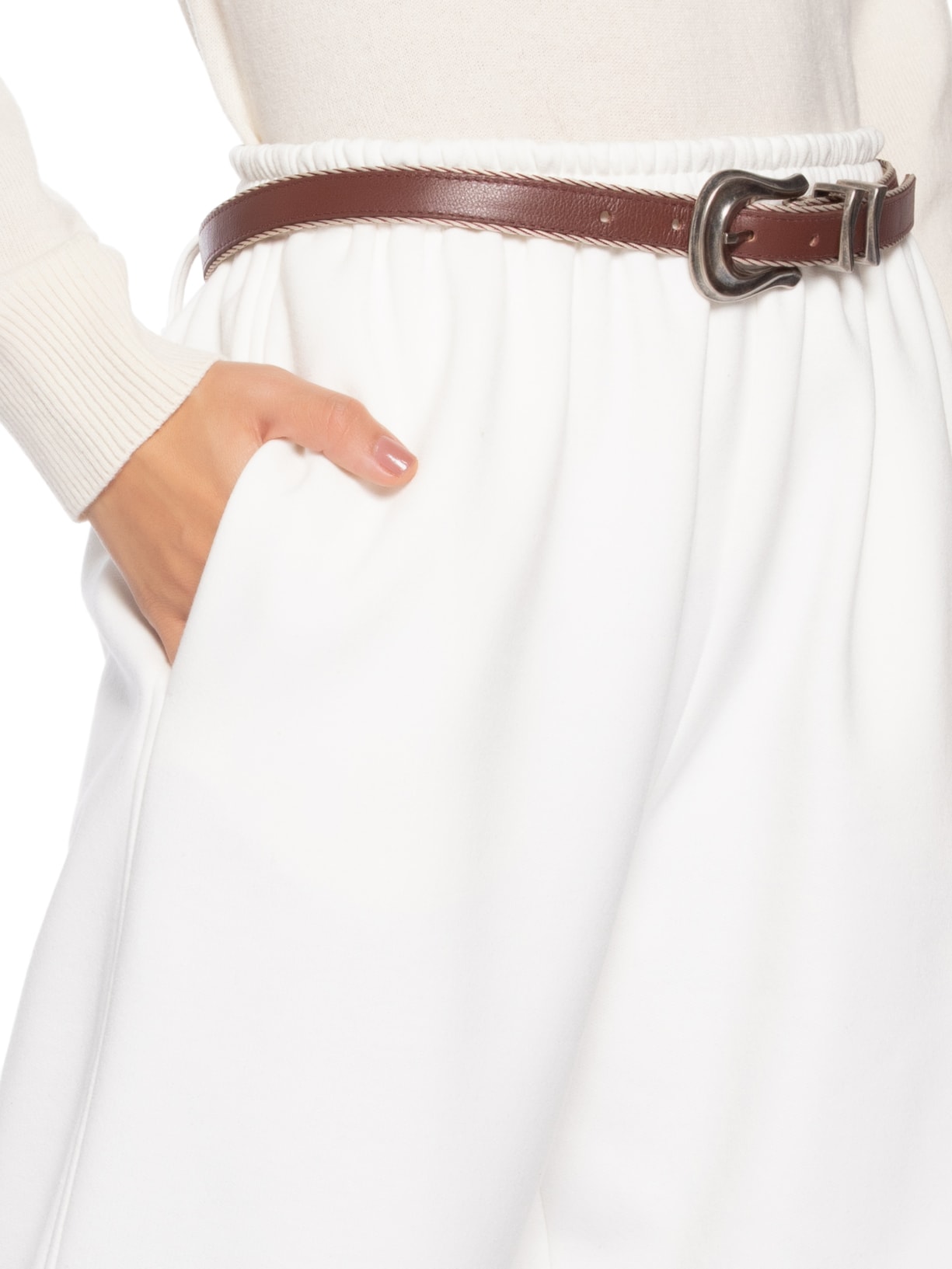 Calça Feminina Moletom Tony Off White Paula Raia