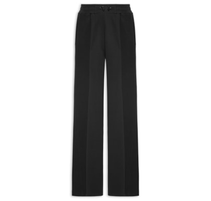 Calça Feminina Moletom Wide - Preto