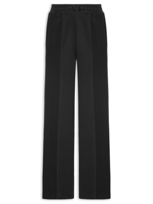 Calça Feminina Moletom Wide - Preto