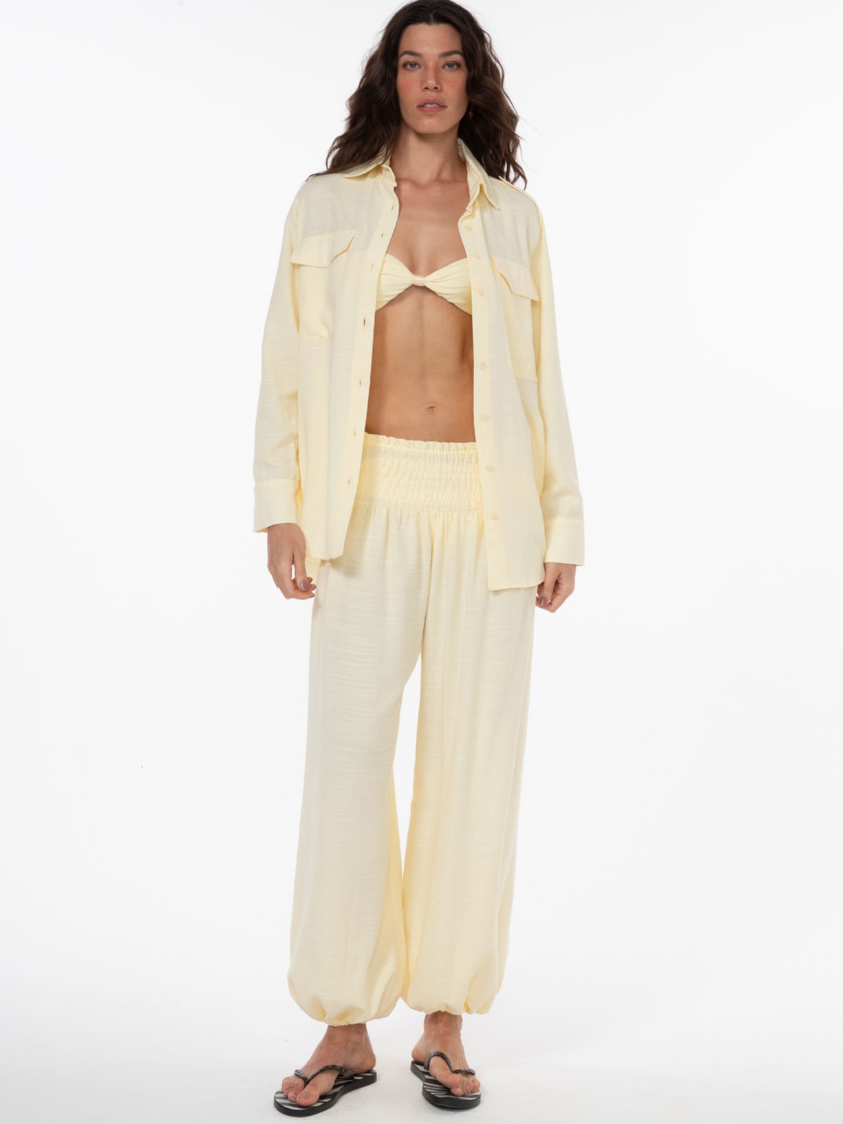 Calça Feminina Monica Amarelo Triya