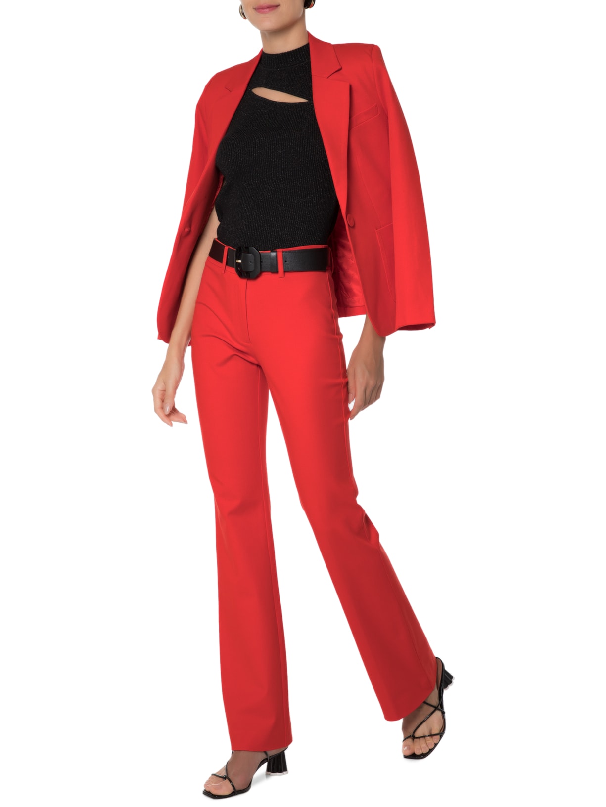 Calça Feminina New Joseph Flare Vermelho Le Lis