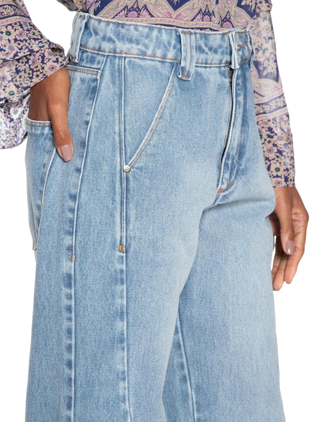Calça Feminina New Reta Azul Animale