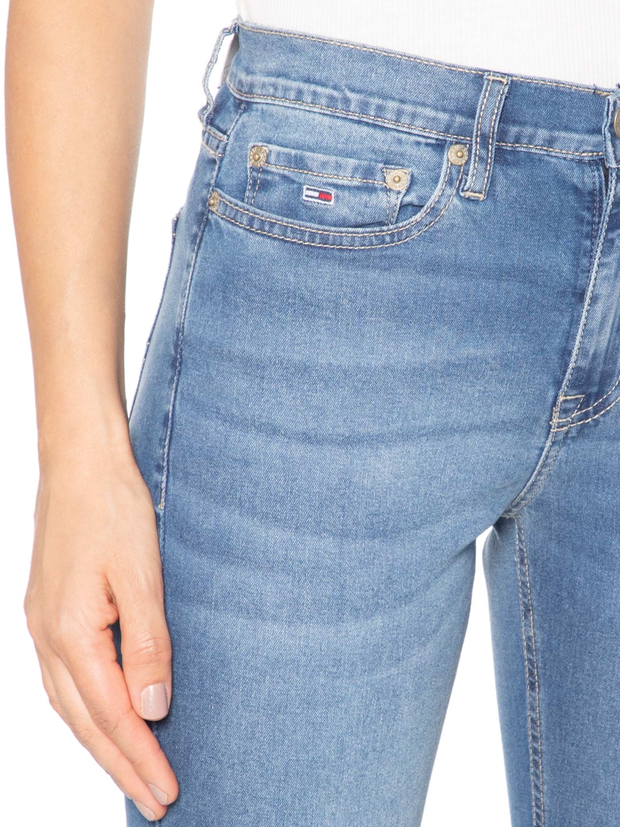 Calça Feminina Nora Md Skn Azul Tommy Jeans