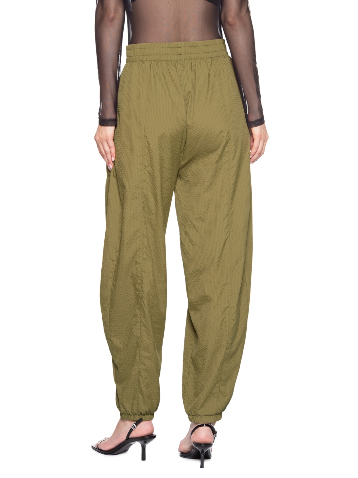 Calça Feminina Nylon Leve Ampla Verde Animale Jeans