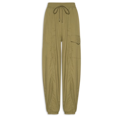 Calça Feminina Nylon Leve Ampla - Verde