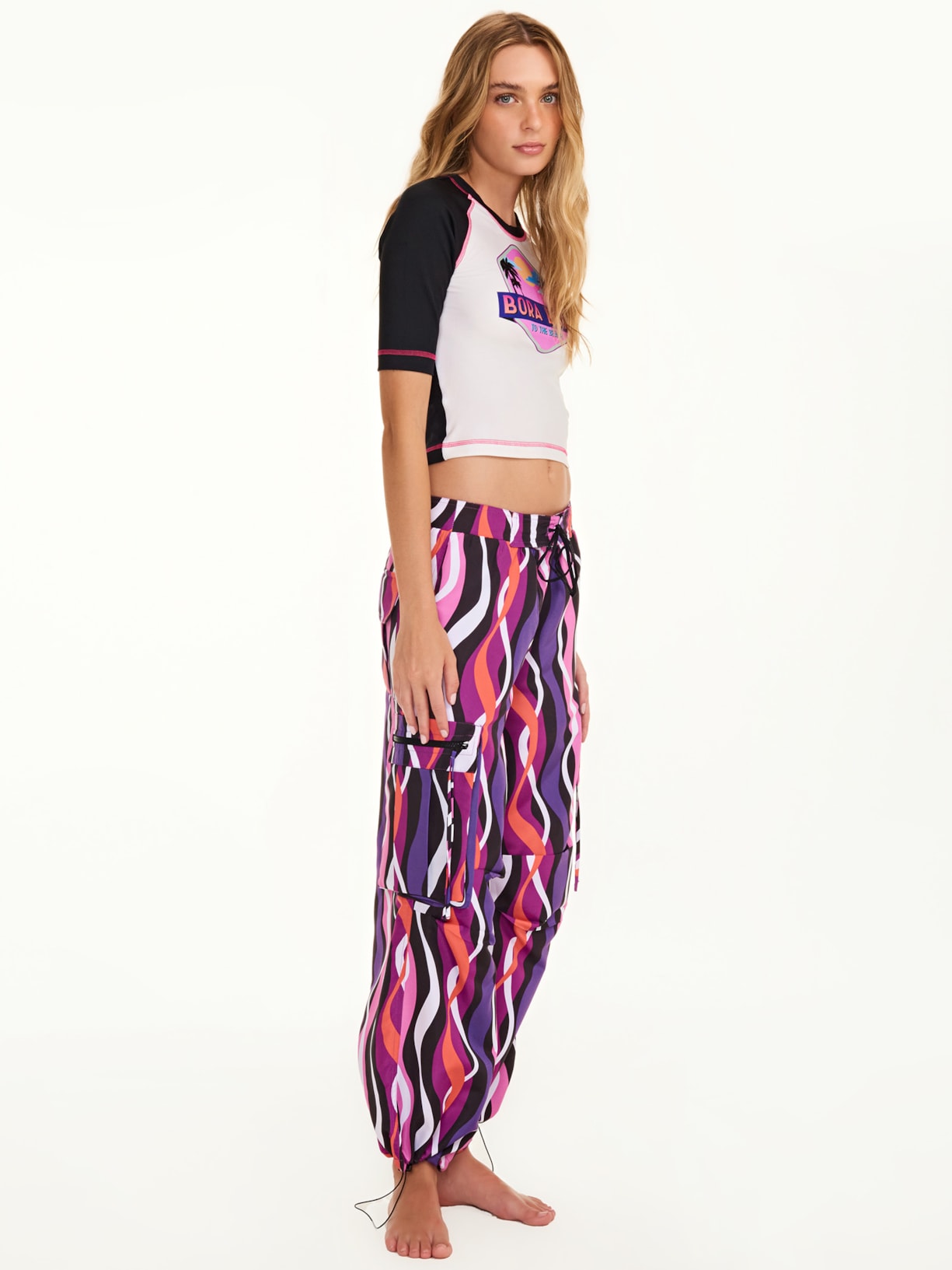 Calça Feminina Nylon Nazaré Roxo Triya + Nv