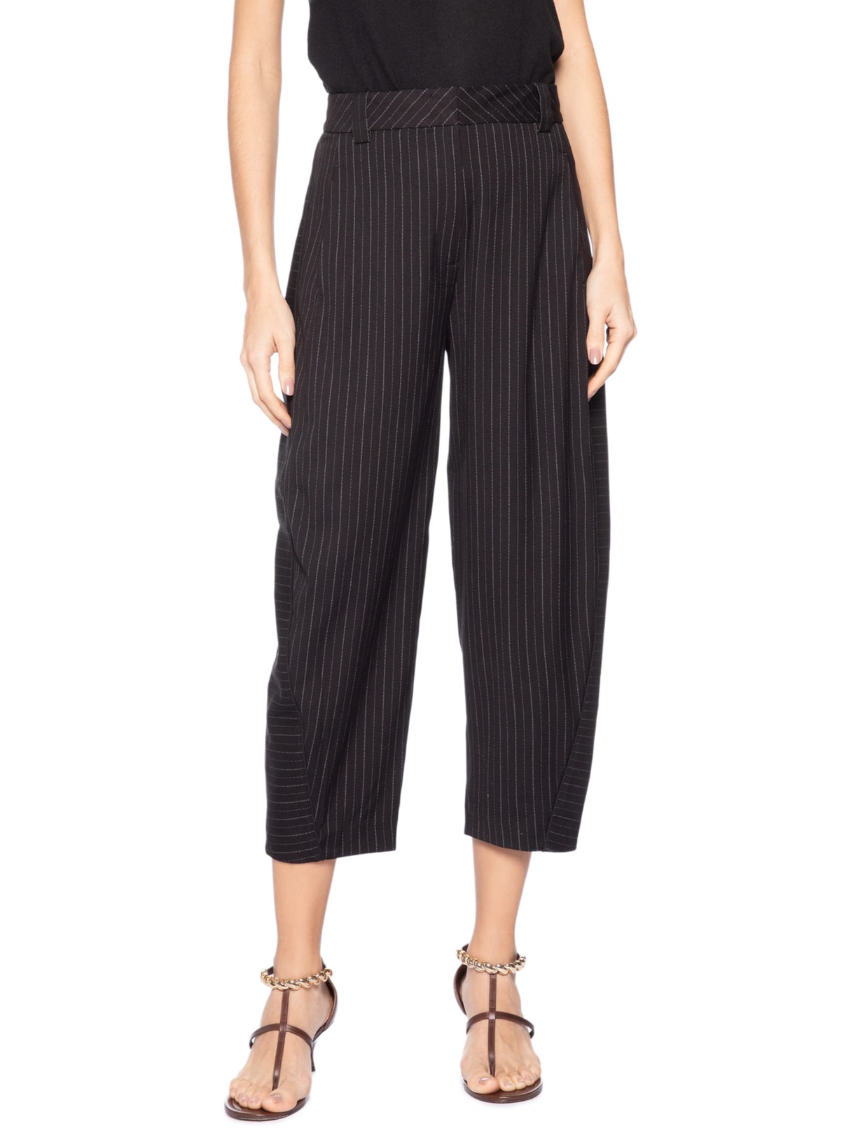 Calça Feminina Over Risca – Preto Animale