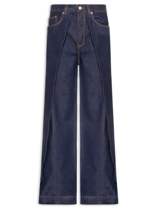 Calça Feminina Overlap - Azul