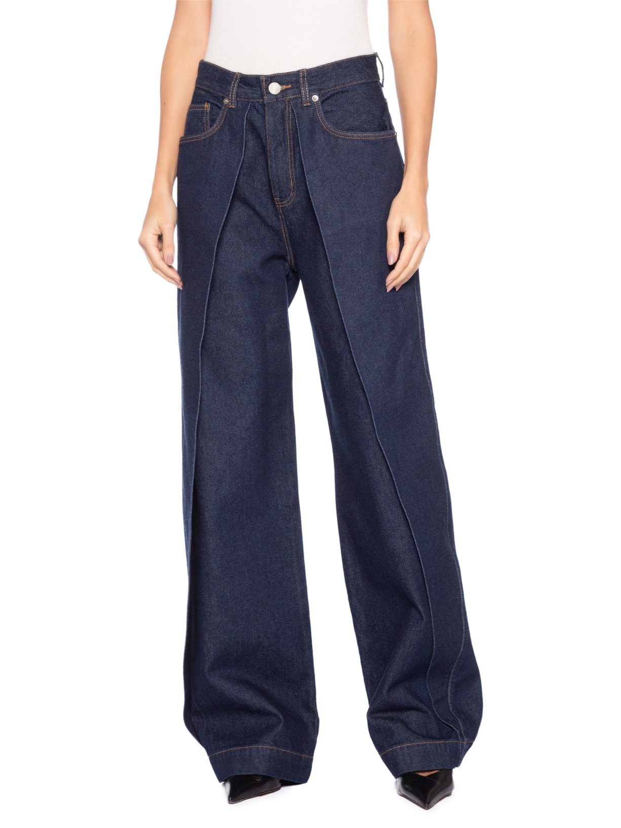 Calça Feminina Overlap Azul J'01