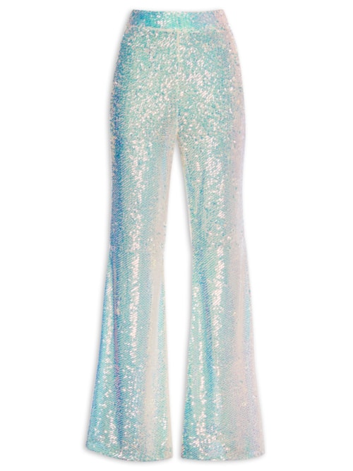 Calça Feminina Paetê Flamingo Florence - Off White