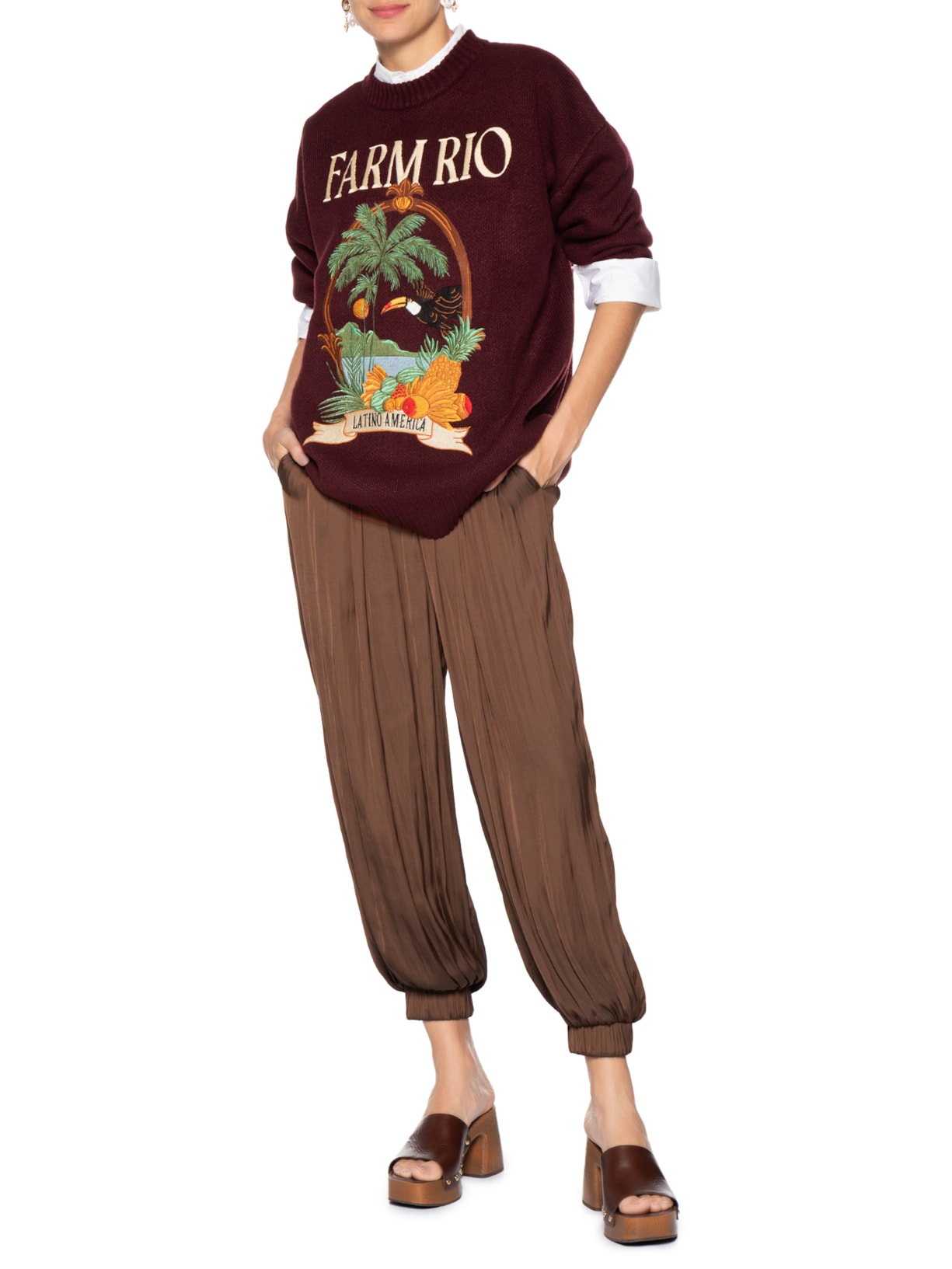 Calça Feminina Pala Aladim Marrom Farm