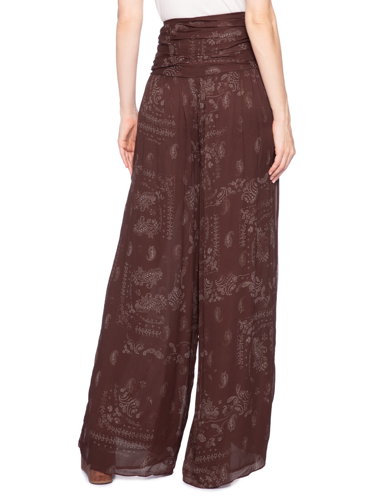 Calça Feminina Pala Estampa Bandana Choco Corrida Aj- Marrom Animale Jeans
