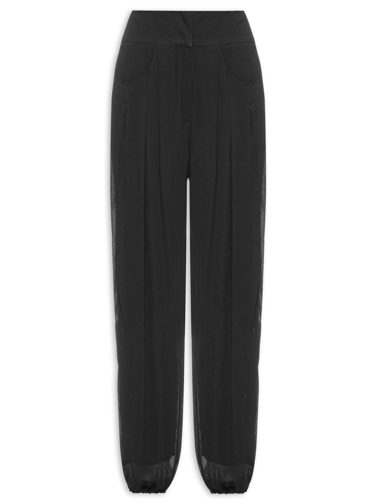 Calça Feminina Pala Larga - Preto