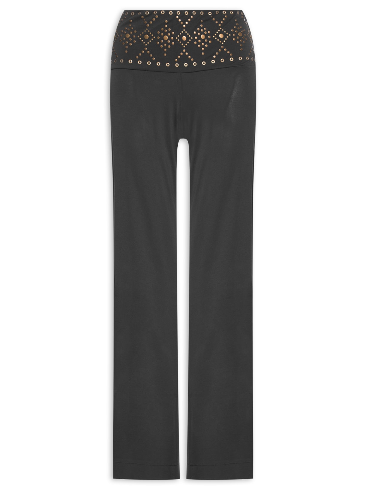 Calça Feminina Pala Tachas - Preto