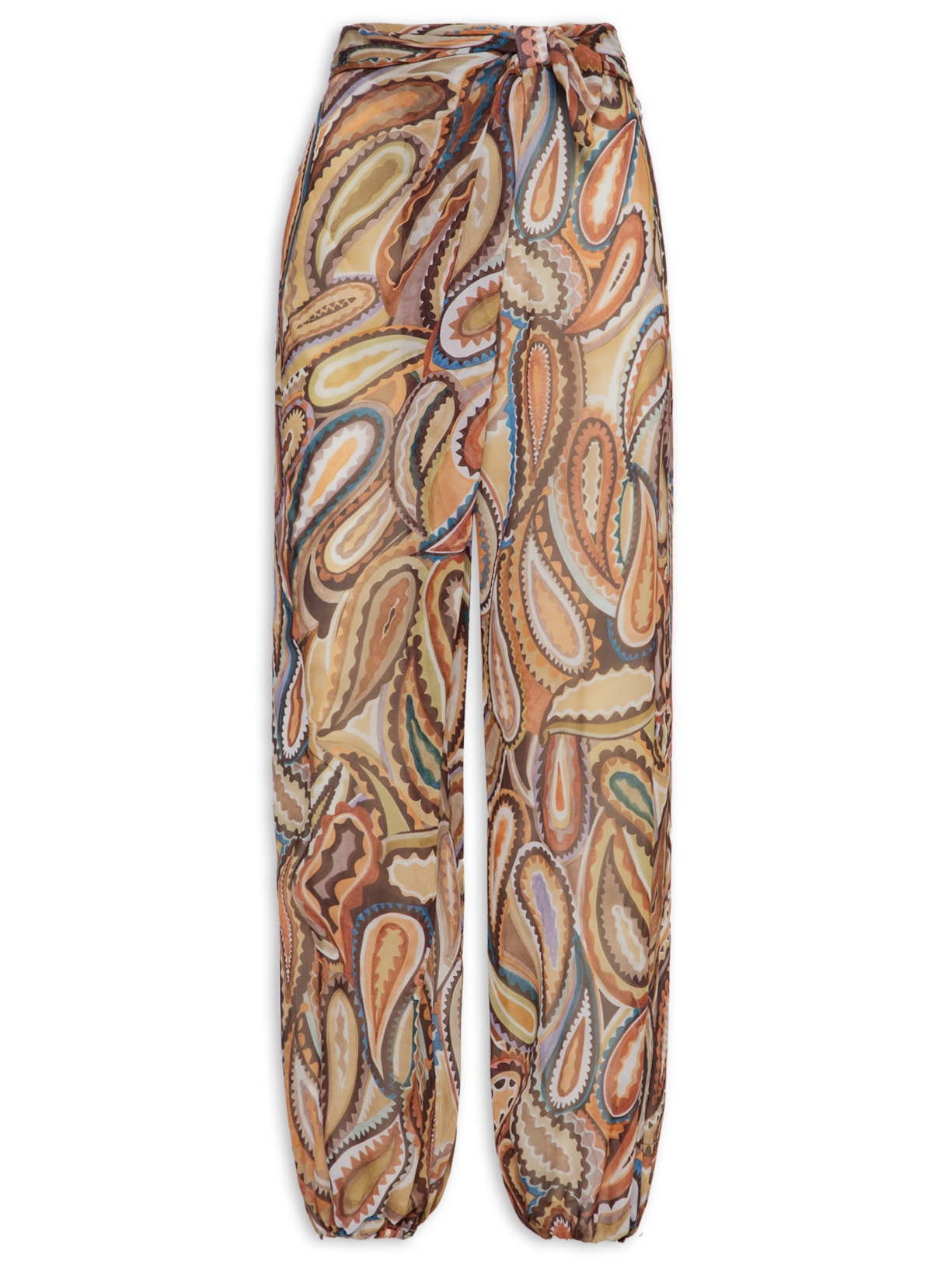 Calça Feminina Panneaux Paisley Anna – Marrom Animale