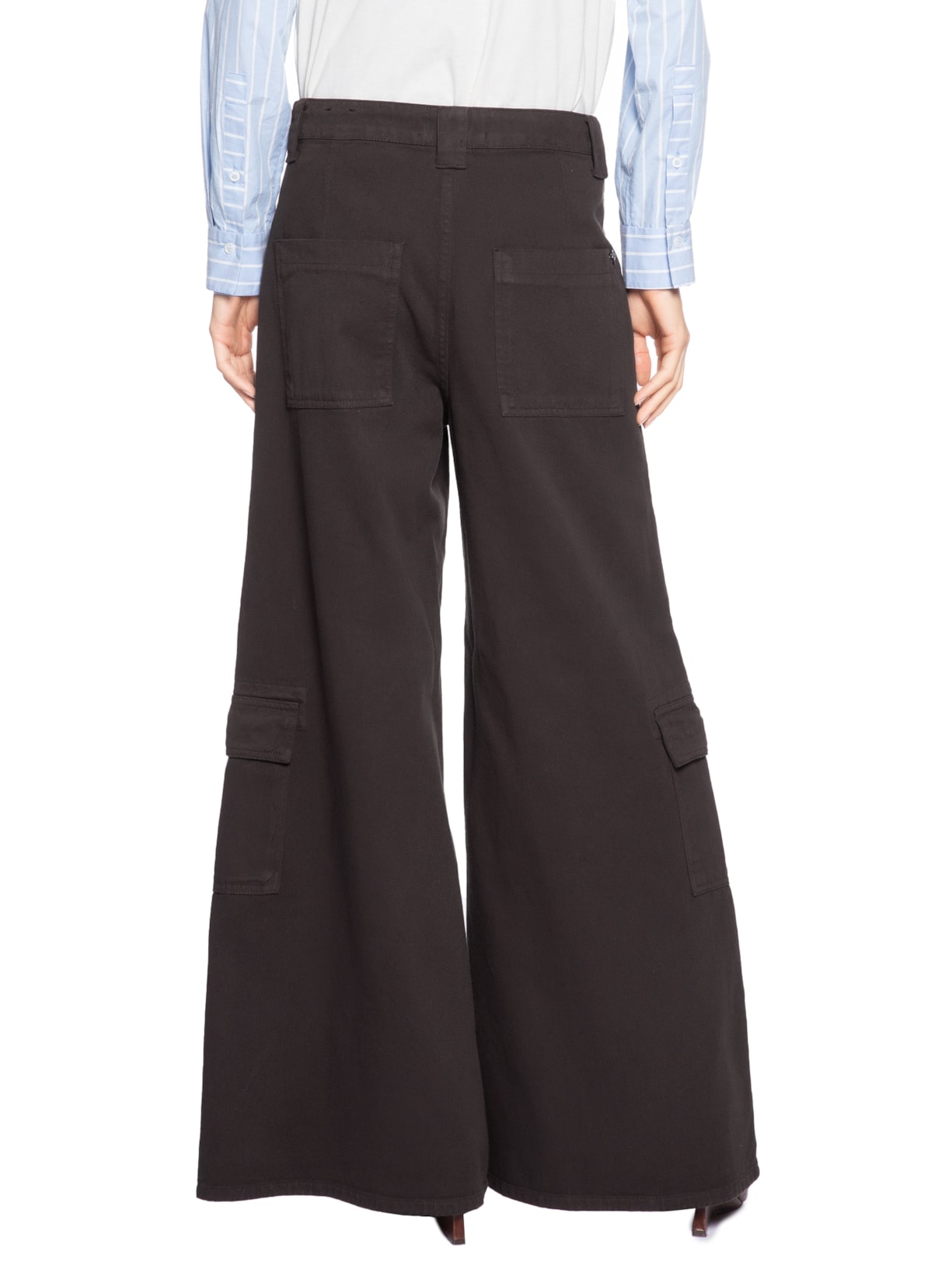 Calça Feminina Panta Cargo Adelia Sarja - Marrom by LE LIS