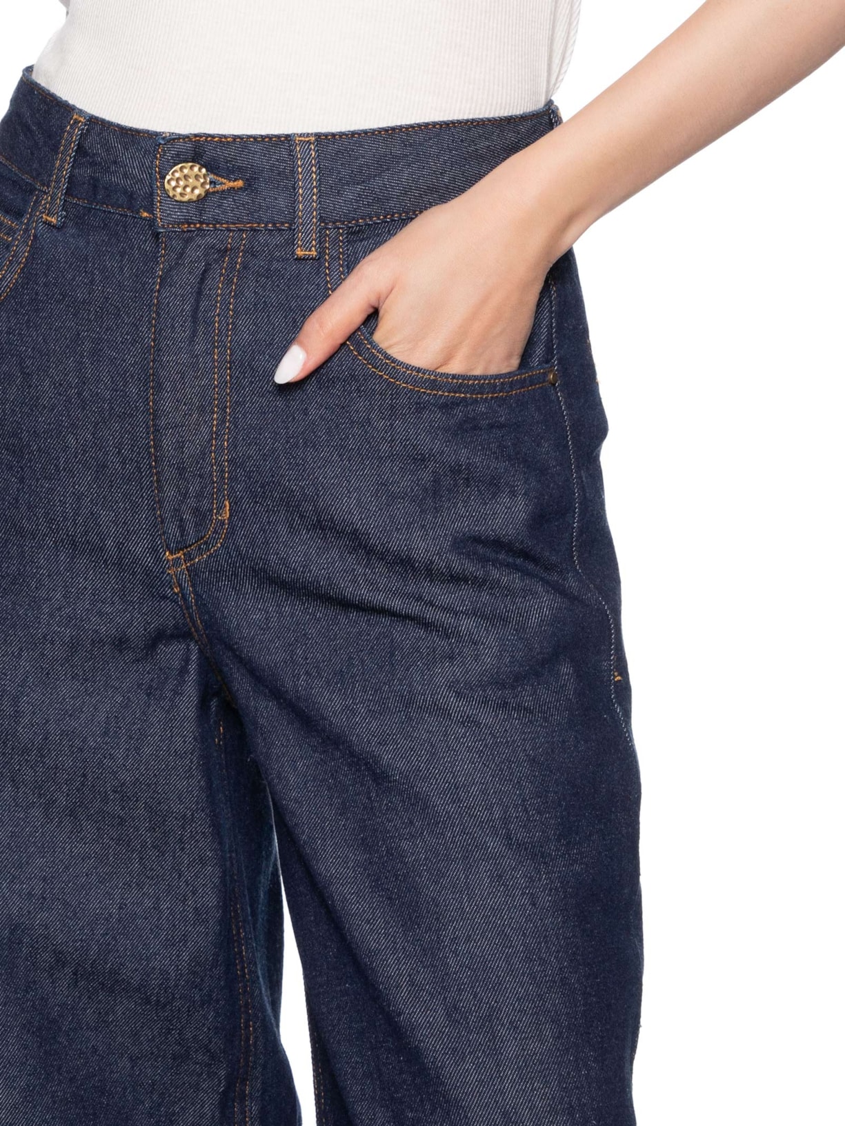 Calça Feminina Panta Wide Isis Azul Le Lis