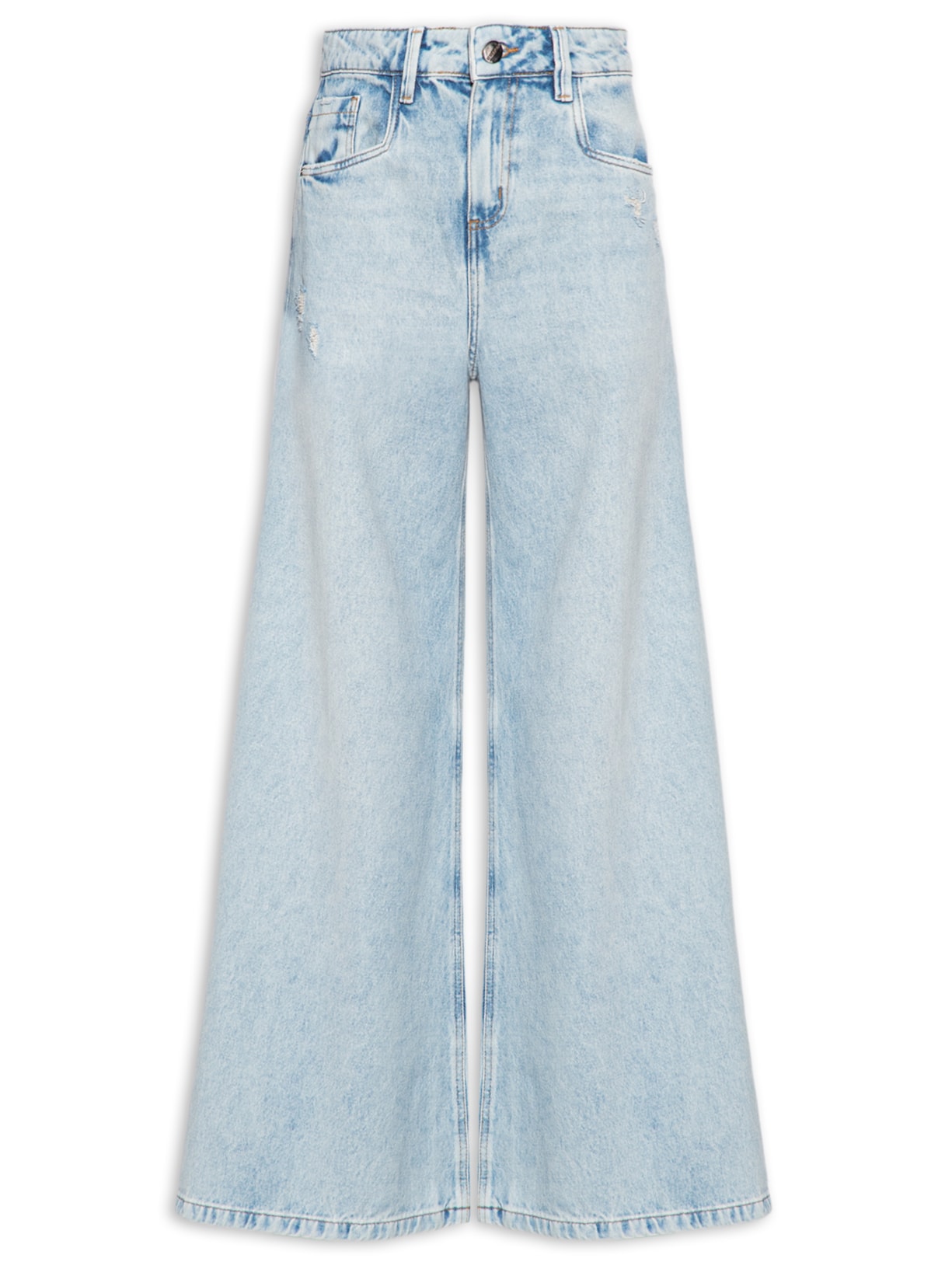 Calça Feminina Panta Wide Jeans - Azul
