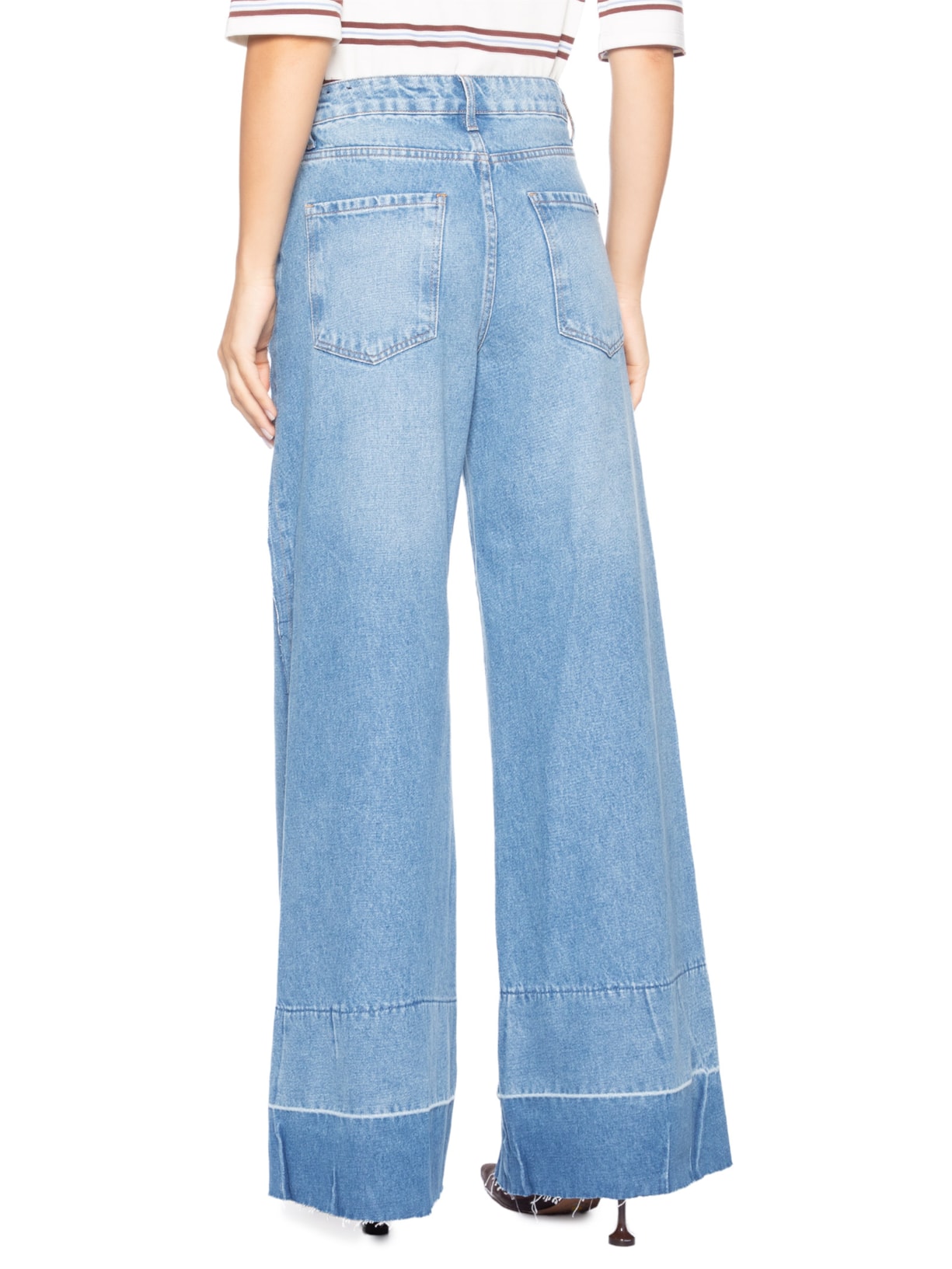 Calça Feminina Panta Wide Liana Azul Le Lis