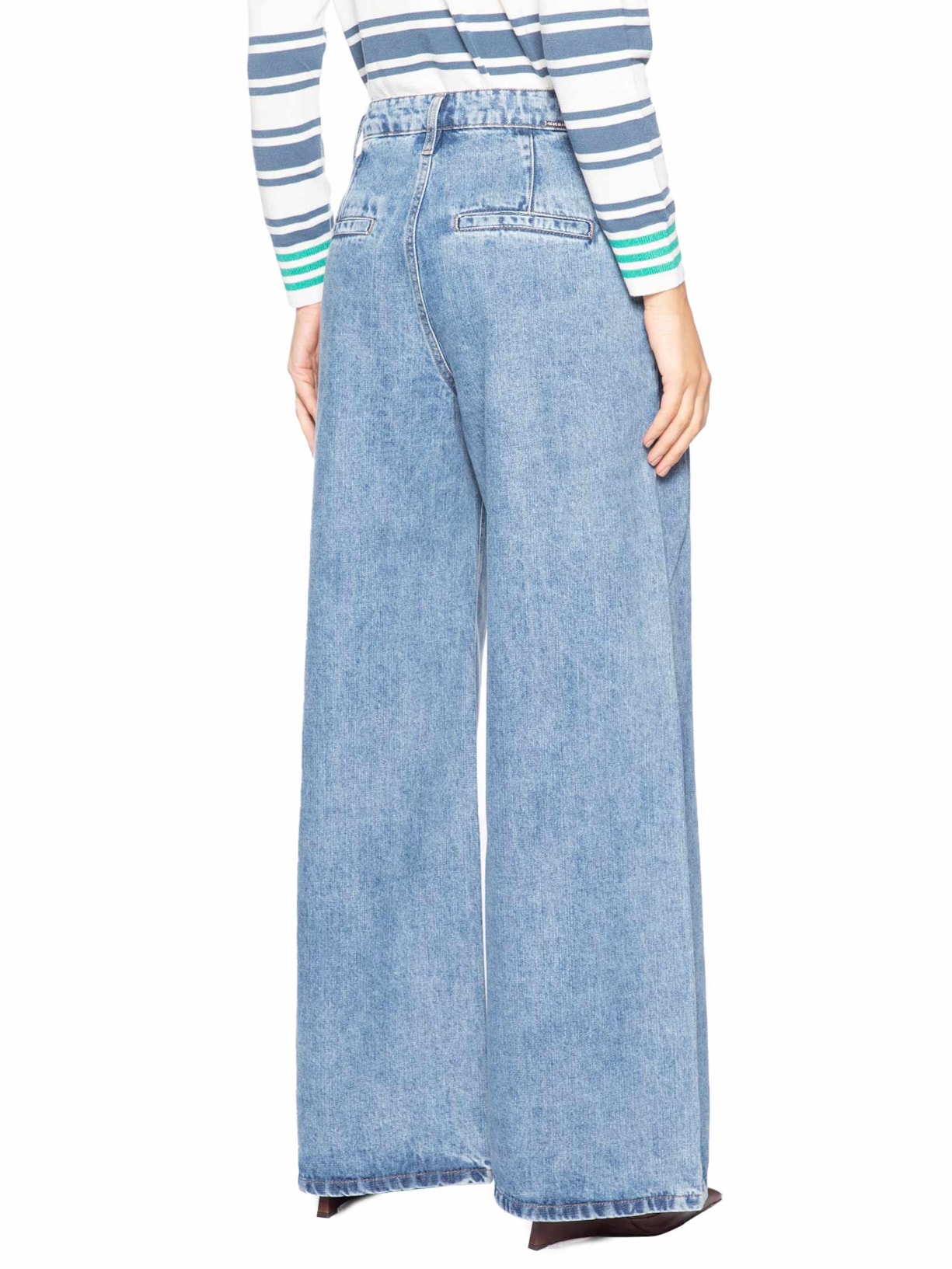 Calça Feminina Panta Wide Niana Azul Le Lis