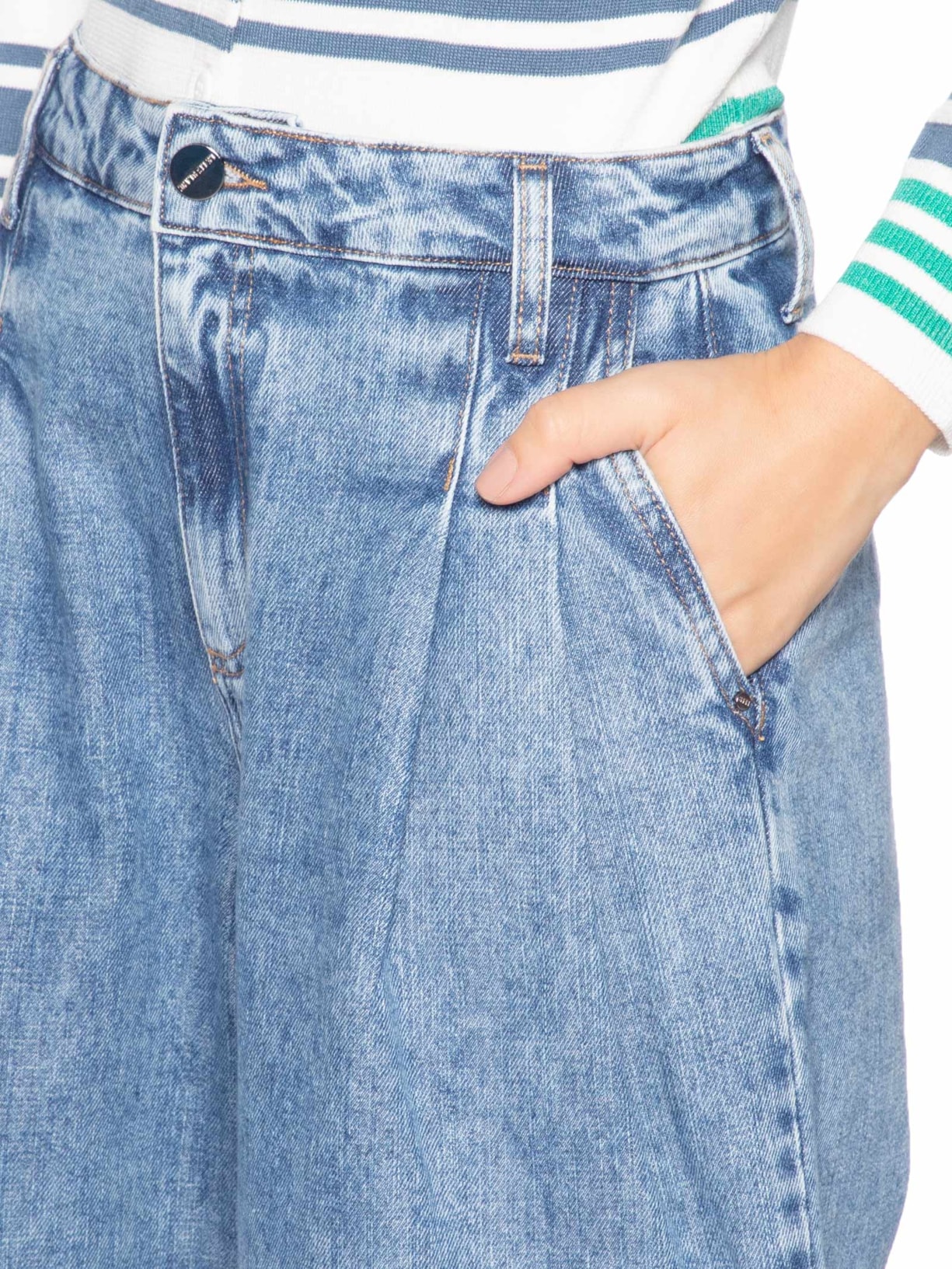 Calça Feminina Panta Wide Niana Azul Le Lis