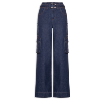 Calça Feminina Panta Wide Talita - Azul