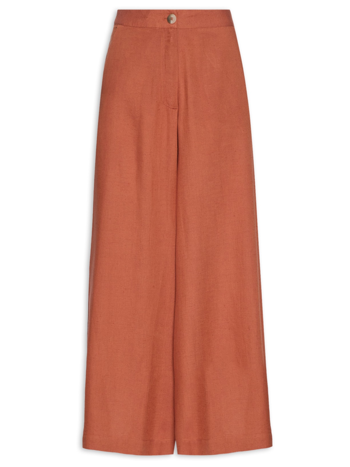 Calça Feminina Pantacourt Com Bolsos Laterais - Marrom