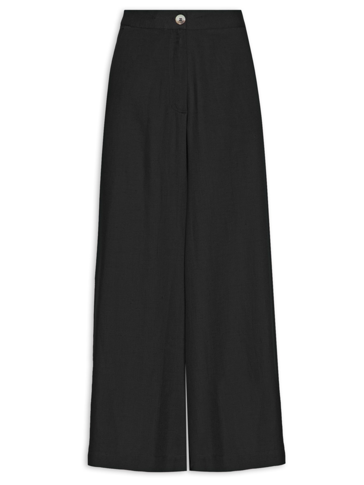 Calça Feminina Pantacourt Com Bolsos Laterais - Preto