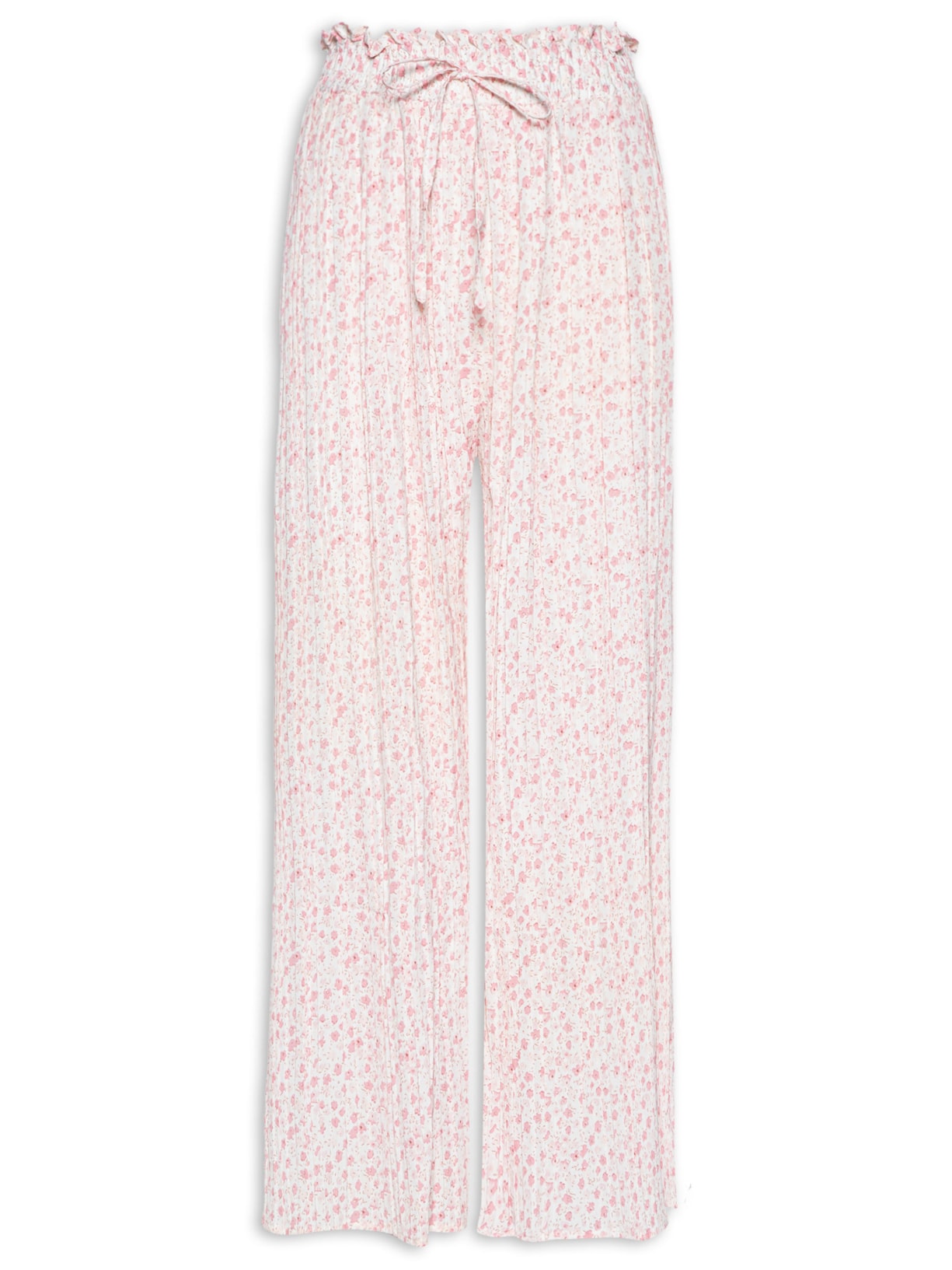 Calça Feminina Pantacourt Estampada - Rosa