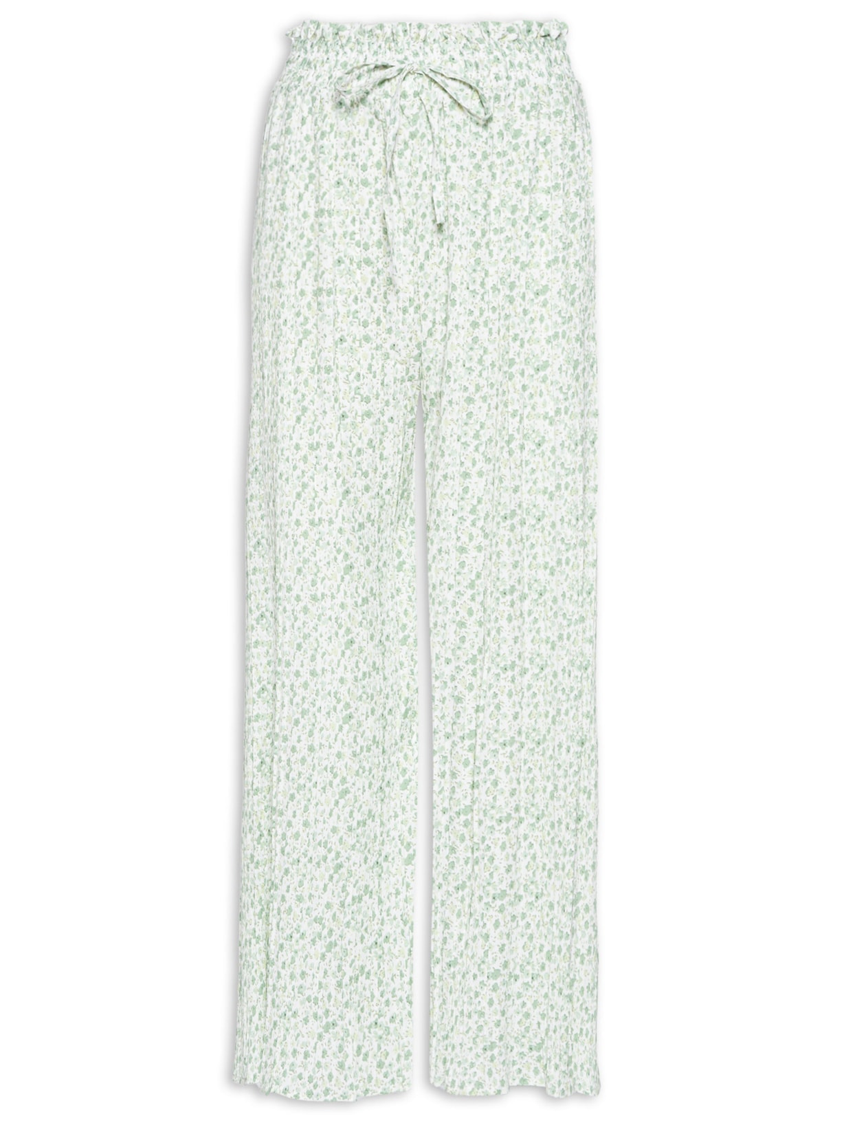 Calça Feminina Pantacourt Estampada - Verde