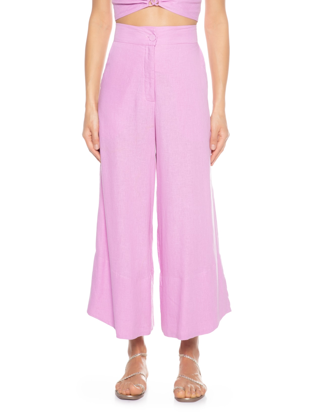 Calça Feminina Pantacourt Lillás Dress To