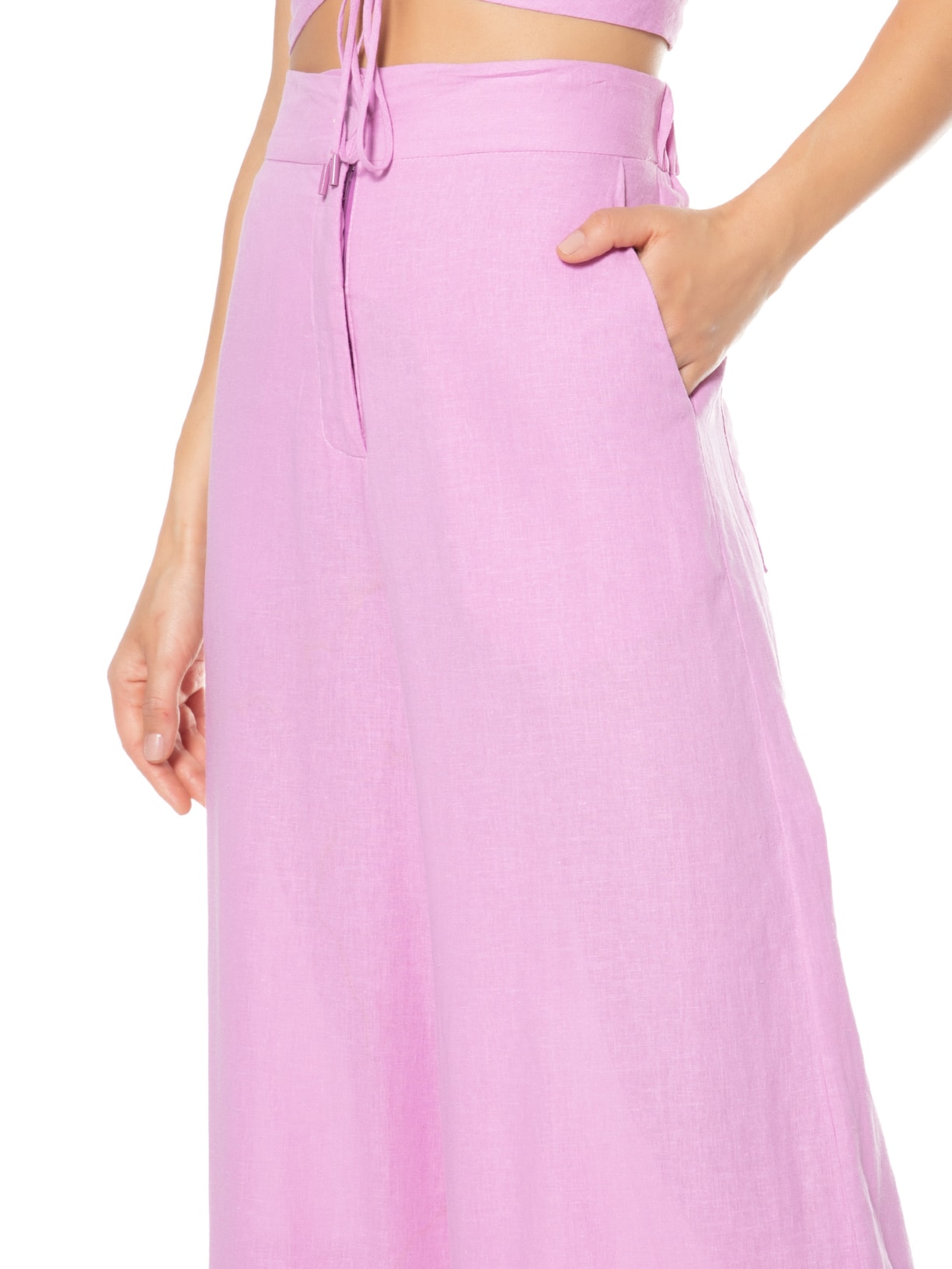 Calça Feminina Pantacourt Lillás Dress To