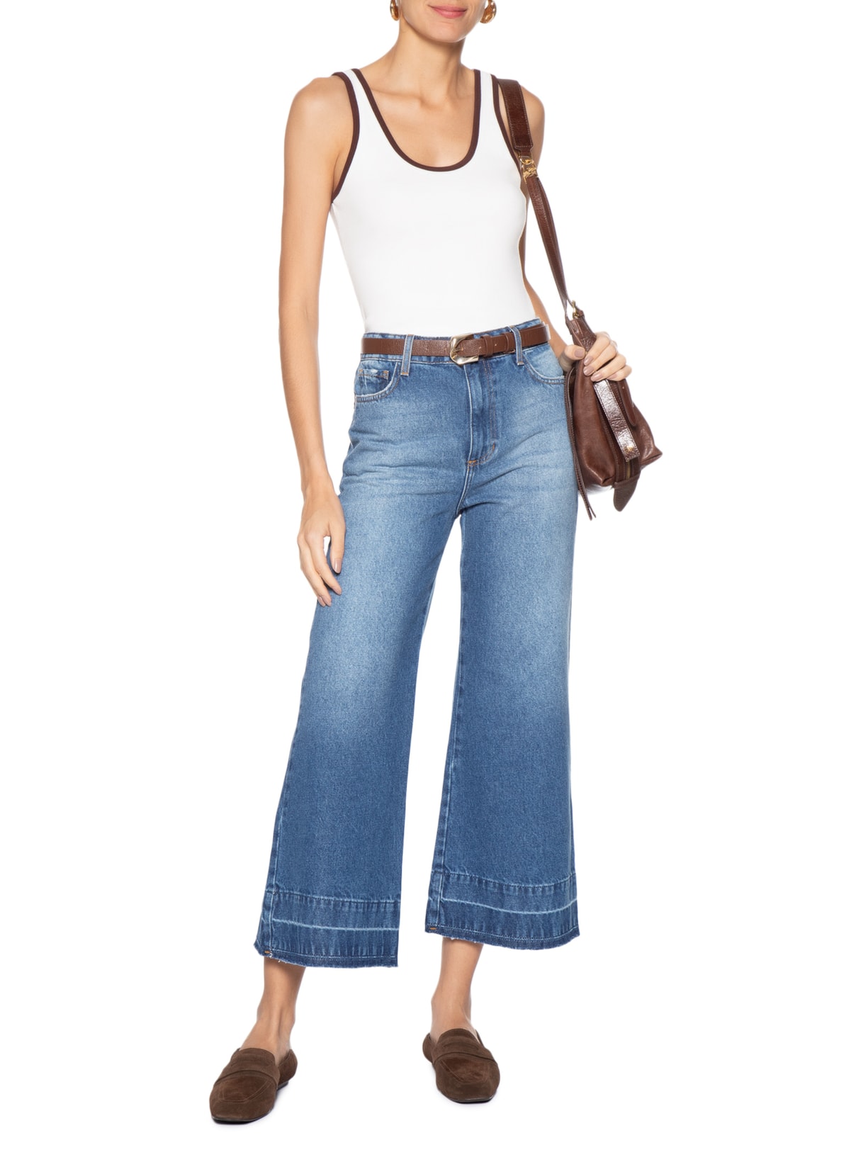 Calça Feminina Pantacourt Tamires Azul Le Lis