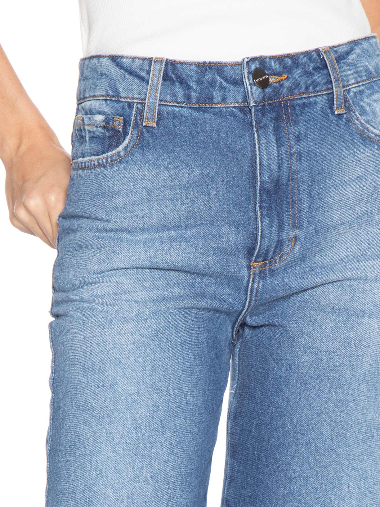 Calça Feminina Pantacourt Tamires Azul Le Lis