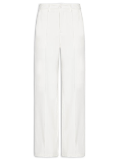 Calça Feminina Pantalona Alfaiataria – Branco