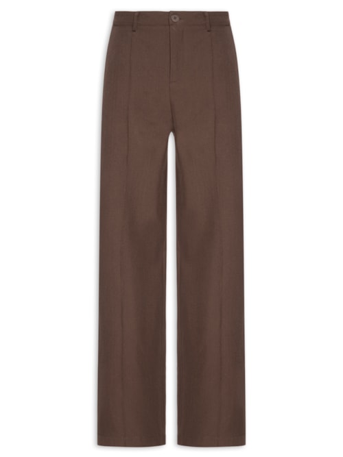 Calça Feminina Pantalona Alfaiataria – Marrom