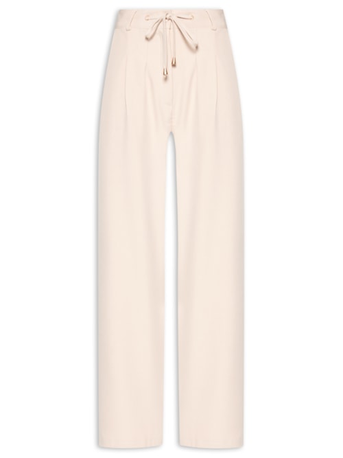 Calça Feminina Pantalona Alfaiataria - Bege
