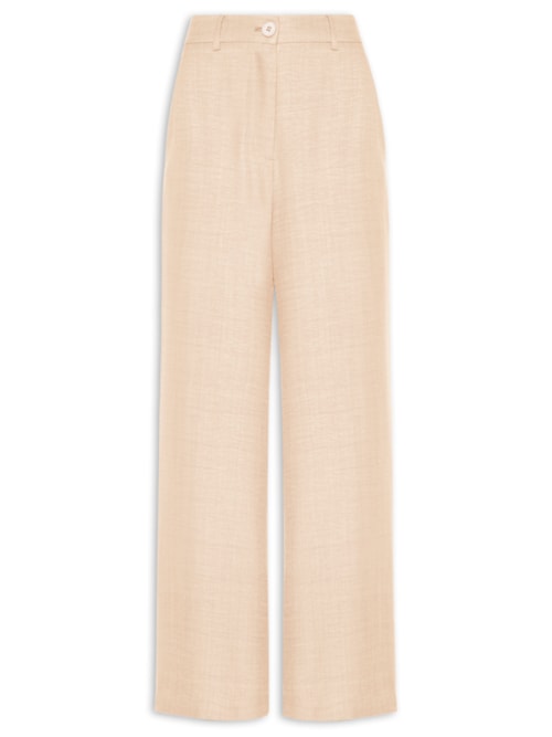 Calça Feminina Pantalona Alfaiataria - Bege