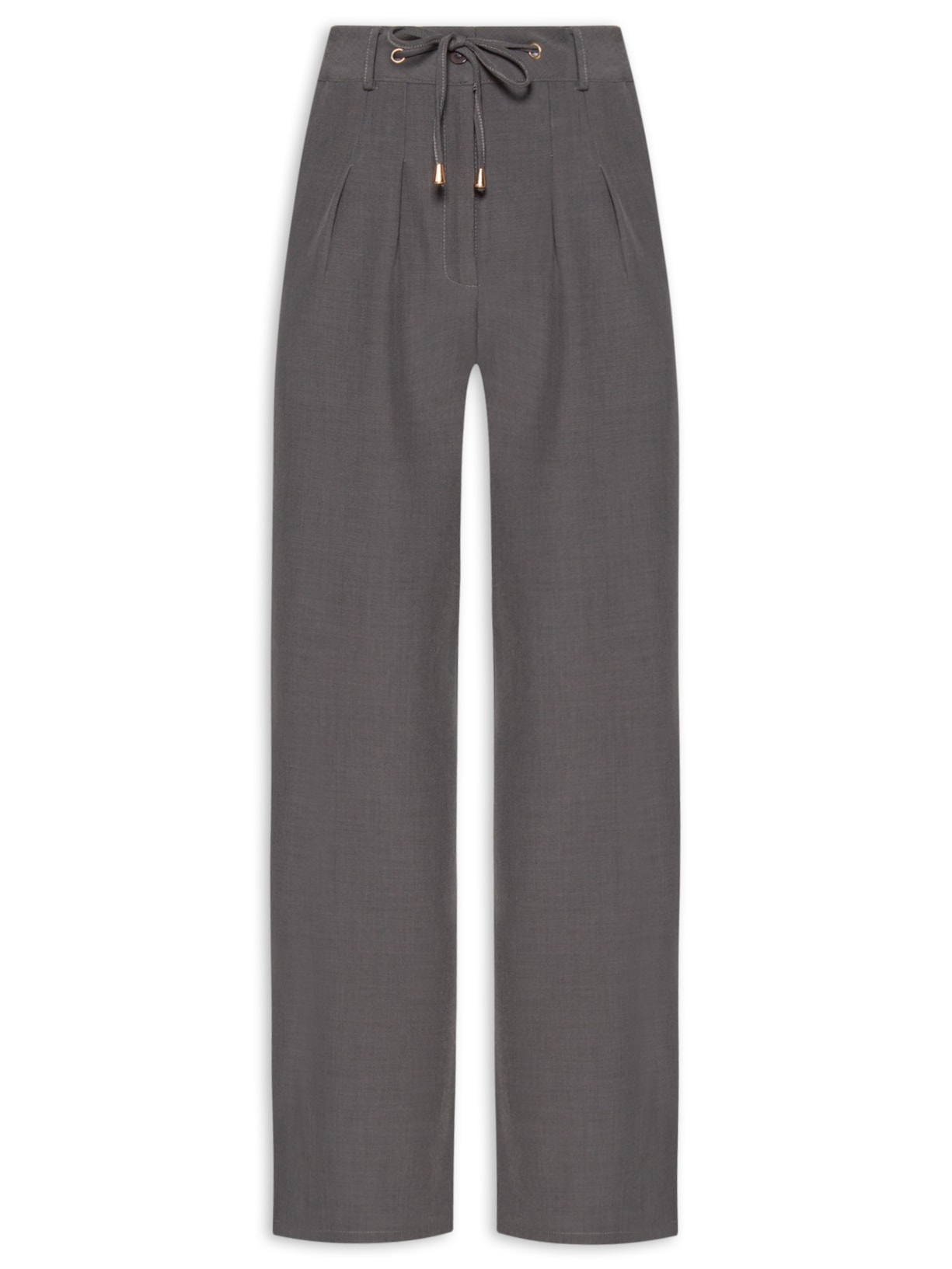 Calça Feminina Pantalona Alfaiataria - Cinza