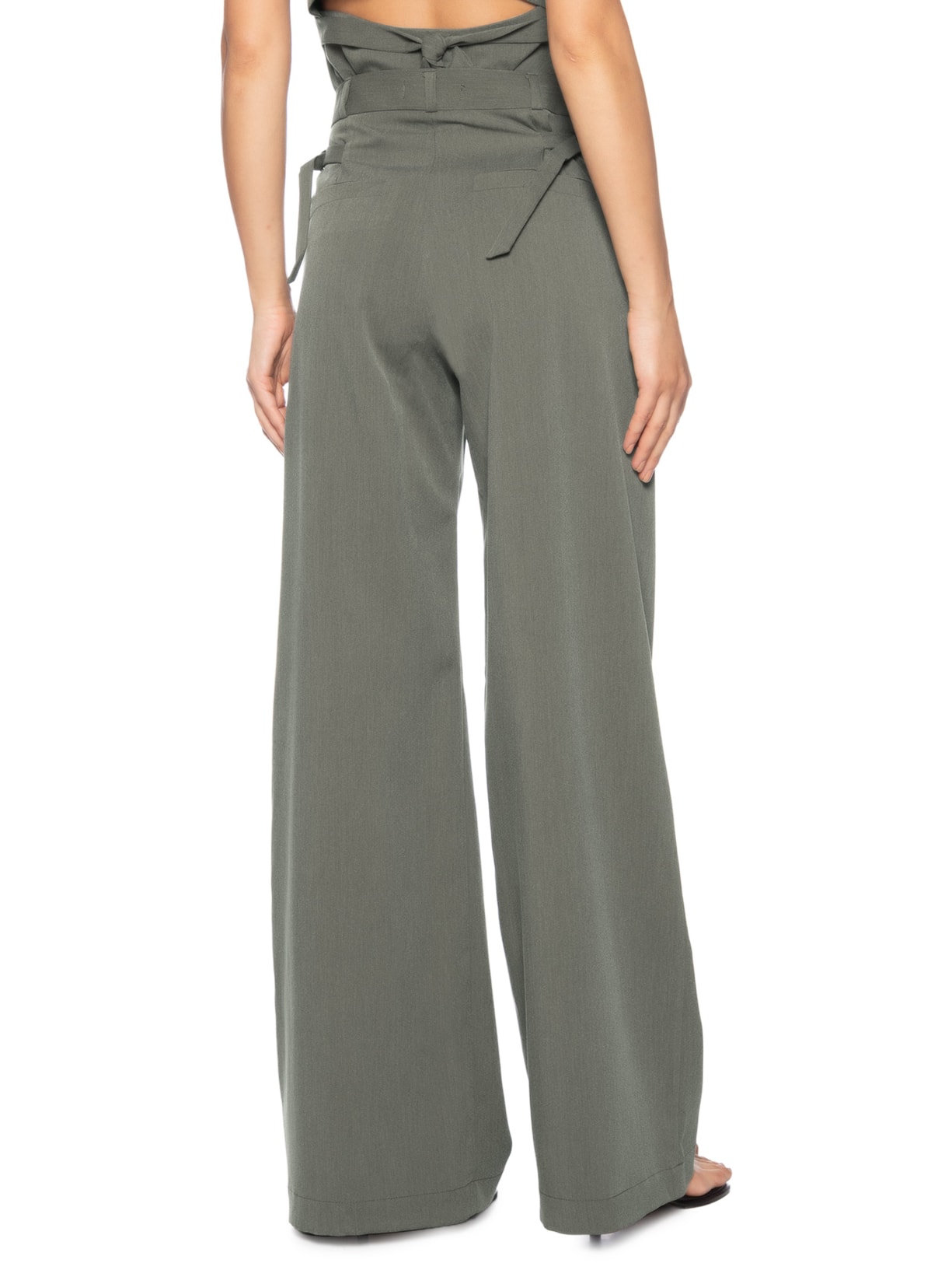 Calça Feminina Pantalona Alfaiataria Cinza  Animale Jeans