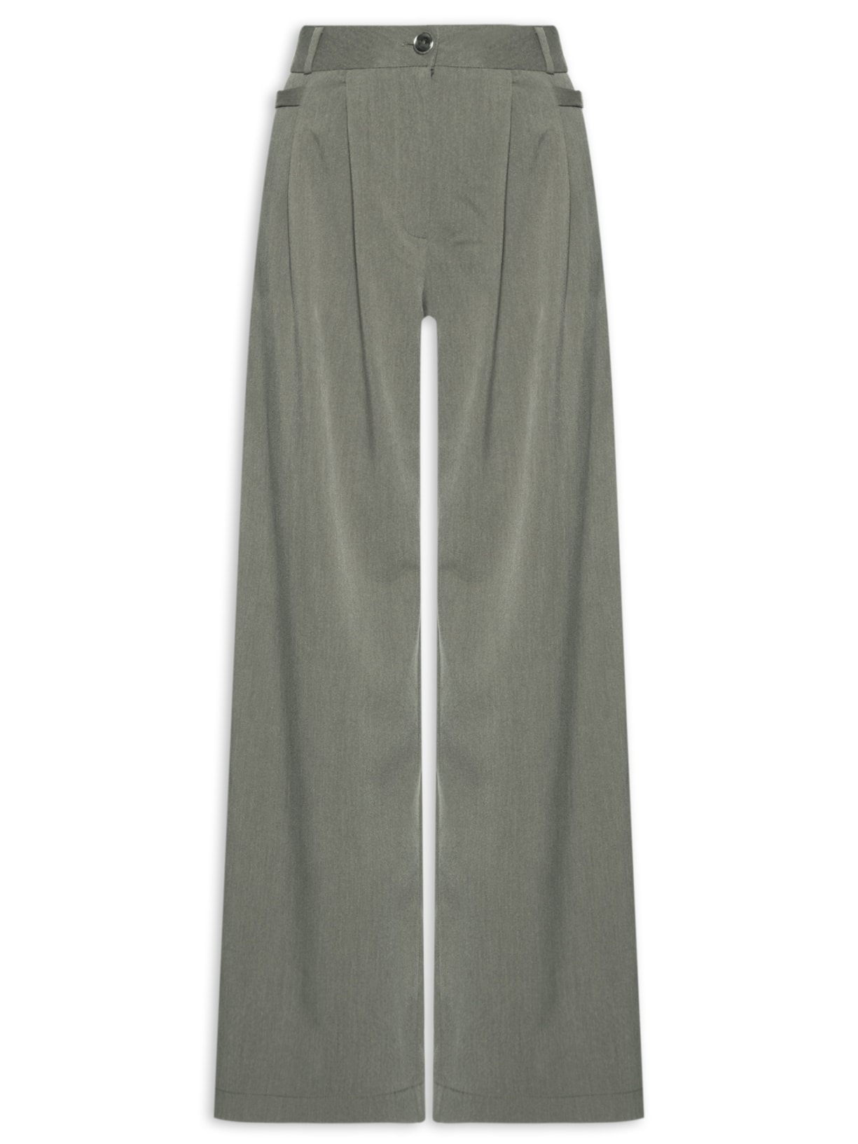 Calça Feminina Pantalona Alfaiataria Cinza  Animale Jeans