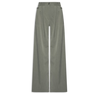 Calça Feminina Pantalona Alfaiataria - Cinza 