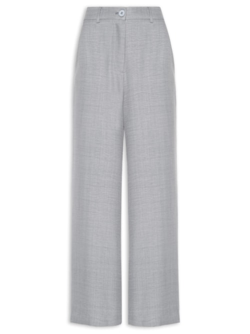 Calça Feminina Pantalona Alfaiataria - Cinza