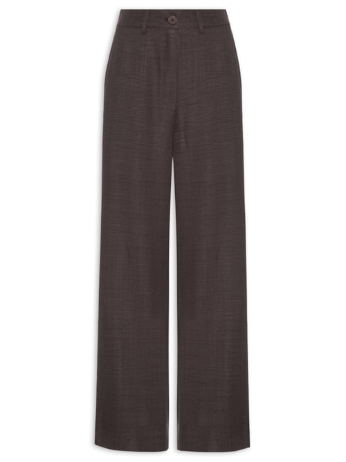 Calça Feminina Pantalona Alfaiataria - Marrom