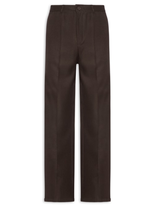 Calça Feminina Pantalona Alfaiataria - Marrom