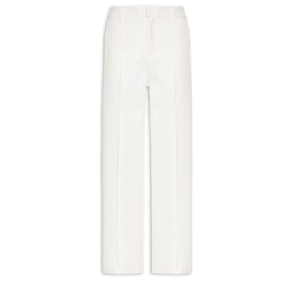 Calça Feminina Pantalona Alfaiataria - Off White