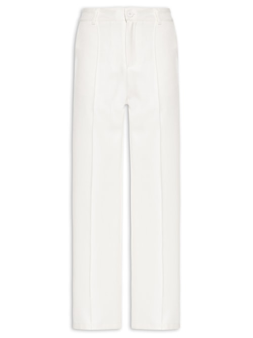 Calça Feminina Pantalona Alfaiataria - Off White