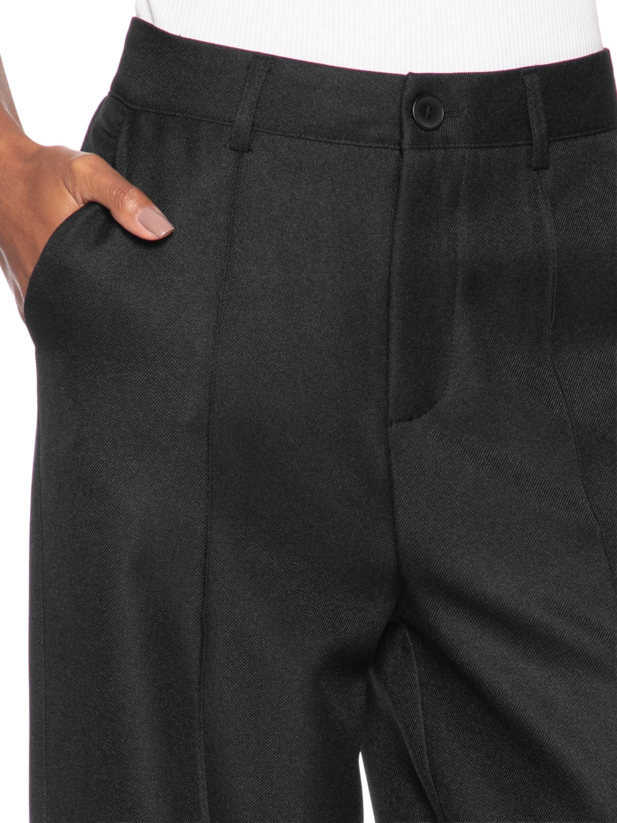 Calça Feminina Pantalona Alfaiataria Preto '2Essential