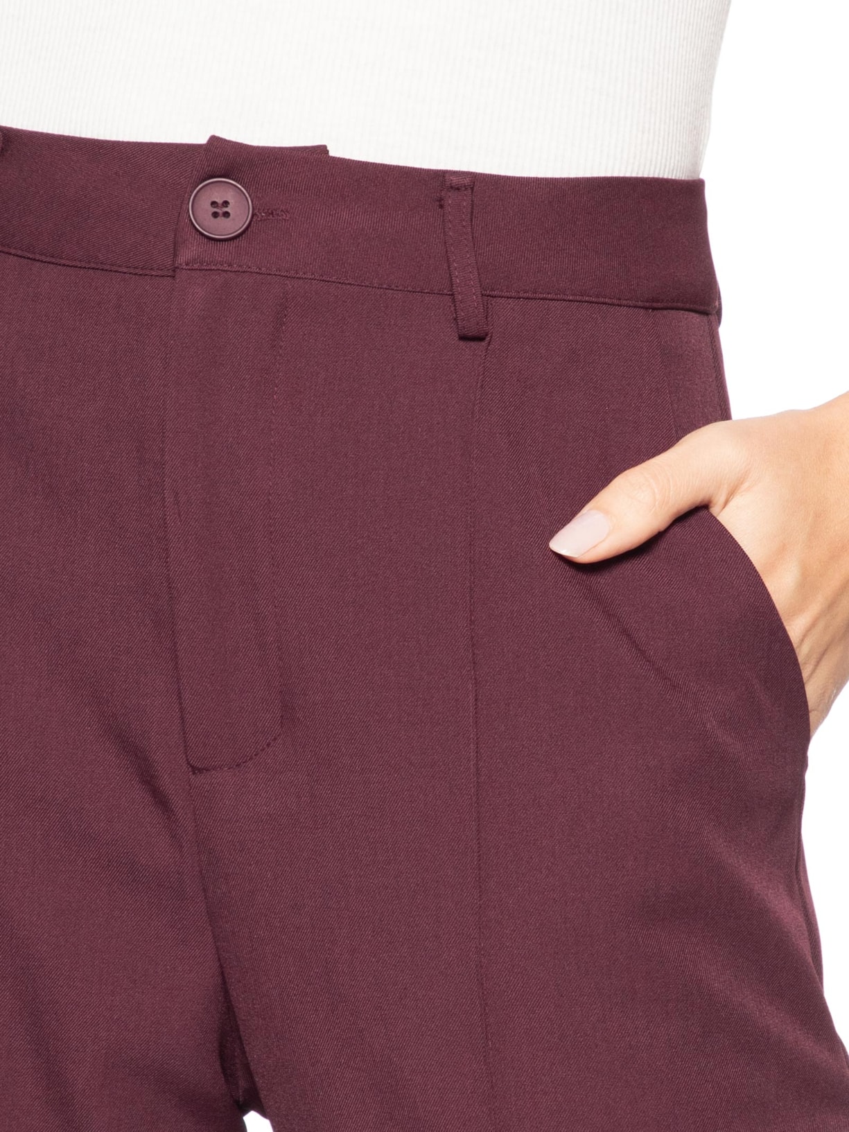 Calça Feminina Pantalona Alfaiataria Vermelho '2Essential